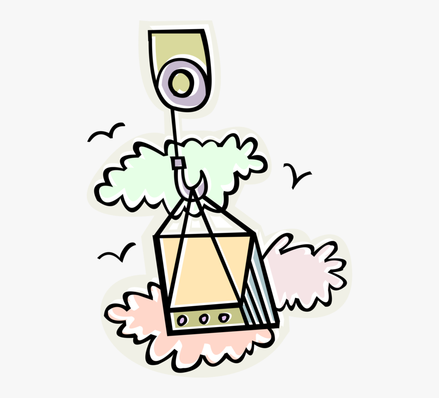 Vector Illustration Of Construction Crane Lifting Hook, HD Png Download