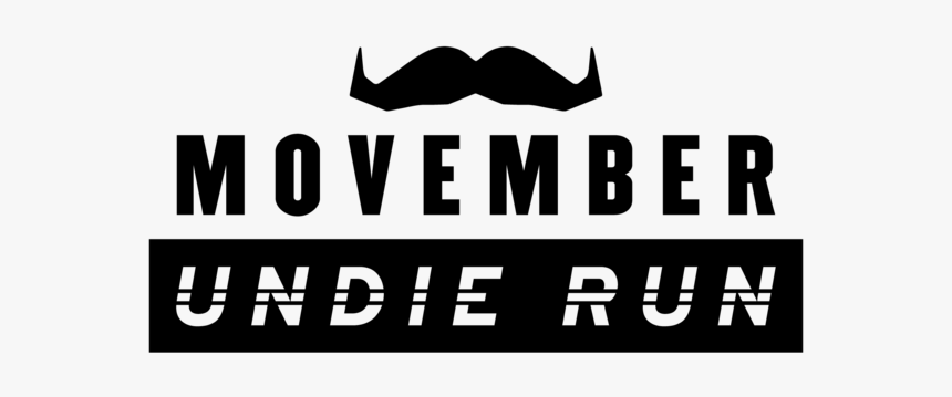 Movember Undie Run Logo Black Cmyk - Beard, HD Png Download