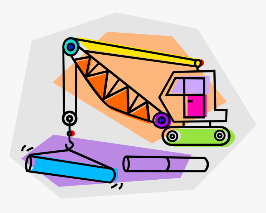 Vector Illustration Of Construction Industry Crane, HD Png Download