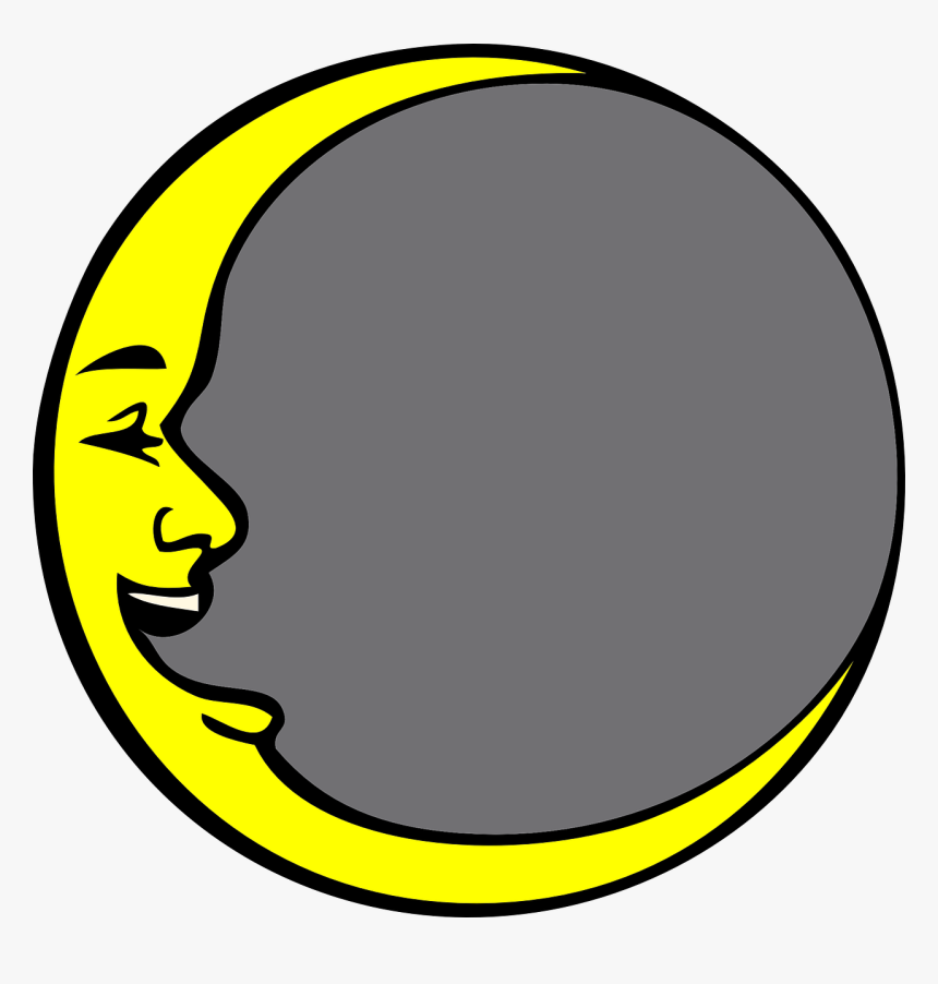New Moon Face Laughing Free Picture - Moon Clipart Png, Transparent Png