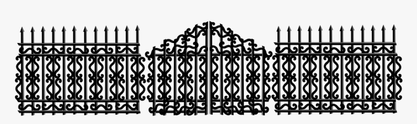 Fence, Closed, Barricade, Door, Entrance, Gate, Iron - Gate Vector Art Transparent, HD Png Download