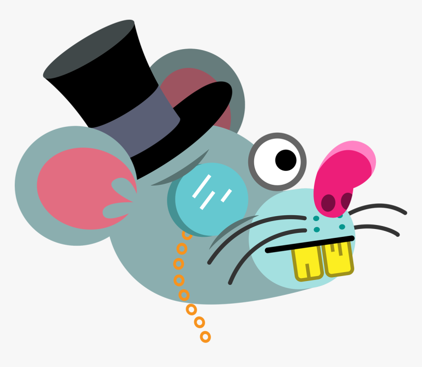 Rat With Top Hat And Monocle - Rat Monocle, HD Png Download