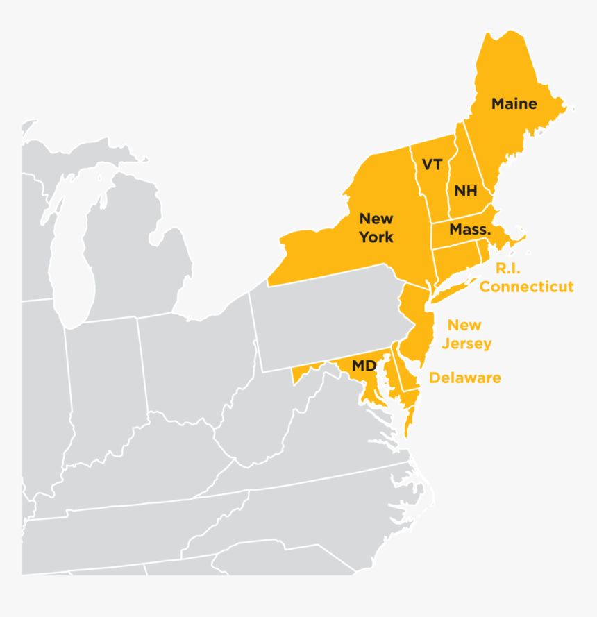 Hesco Service Area Map - Northeast Region, HD Png Download