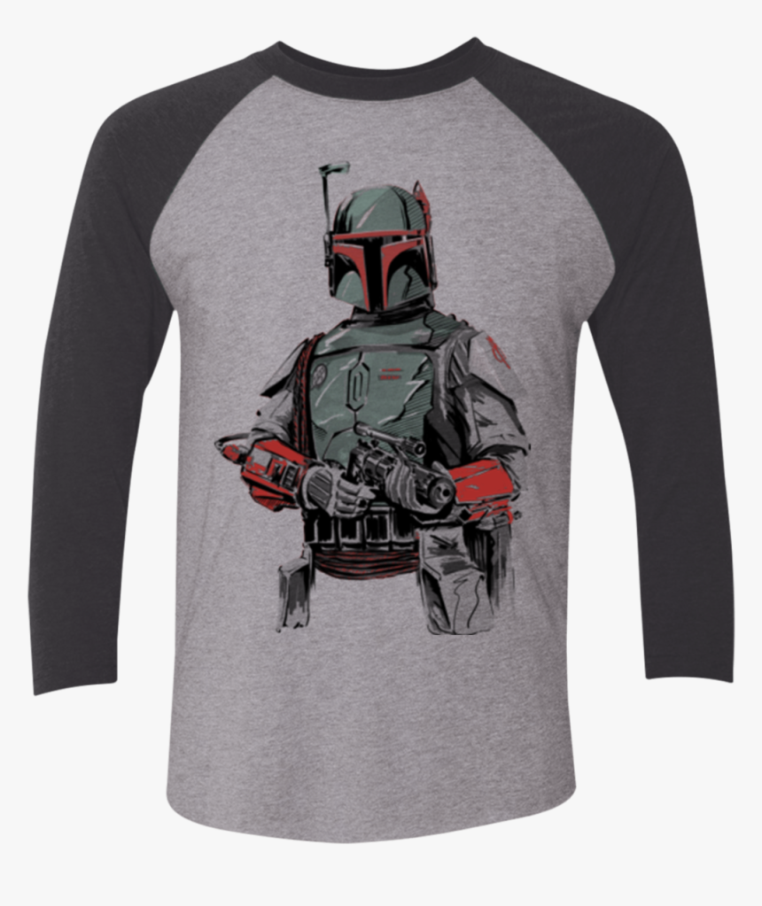 Mandalorian Bounty Hunter Men S Triblend 3/4 Sleeve - Long-sleeved T-shirt, HD Png Download