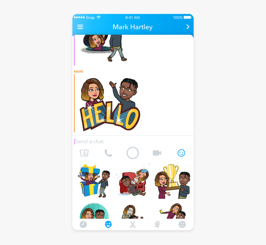 Friendmoji In Chat - Bitmoji Snapchat, HD Png Download