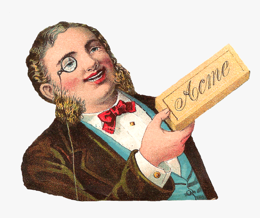 Antique Images Acme Advertising - Clip Art Victorian Men Png, Transparent Png