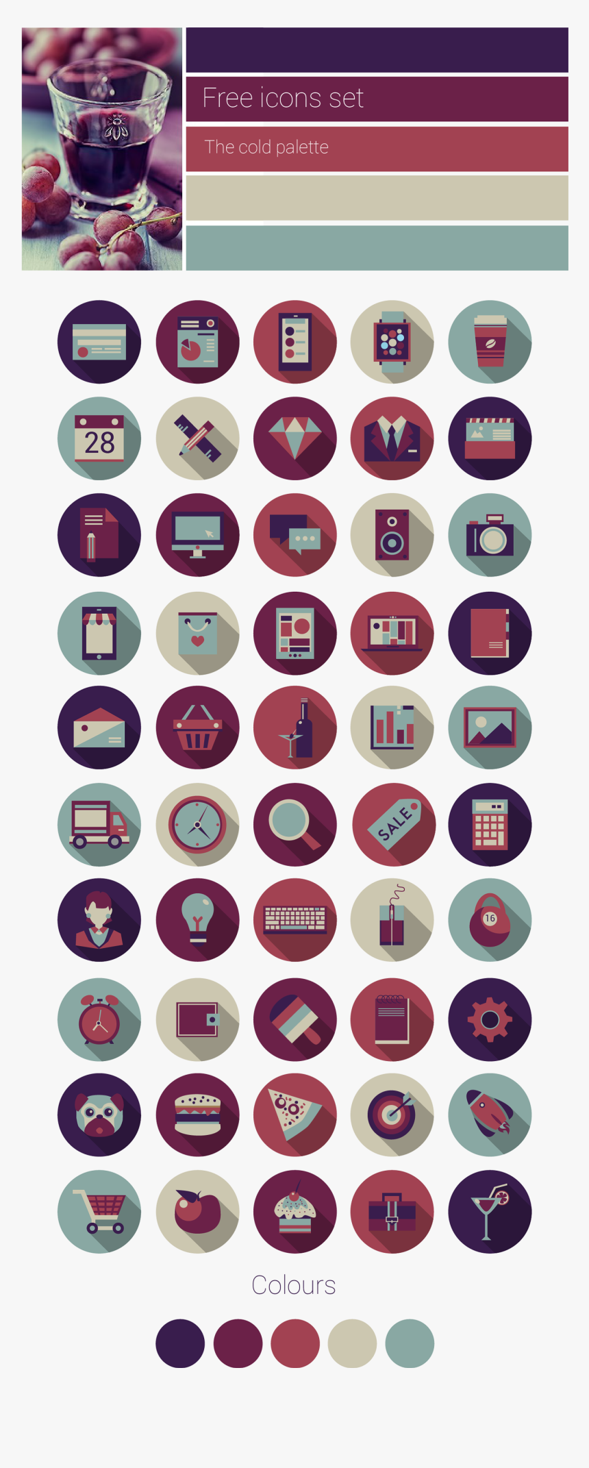 Color Palette Flat Color Icons, HD Png Download