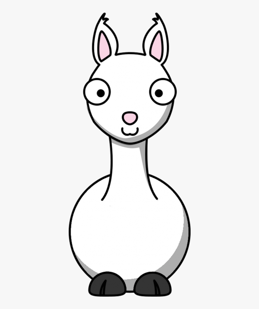 Llama Llama Red Pajama Art - Head Llama Clipart Black And White, HD Png Download