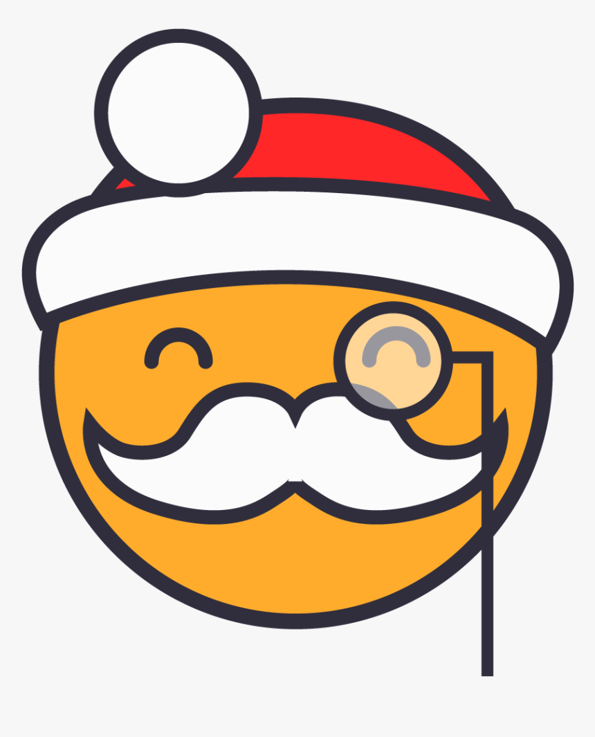Monocle Santa - Emoji, HD Png Download