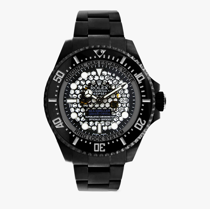 Black Rolex Deep Sea, HD Png Download