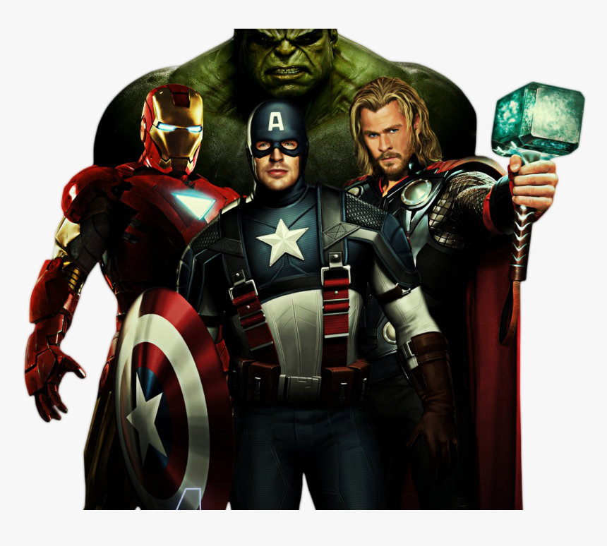 Imagens Para Montagens Digitais - Hulk Ironman Thor Captain America, HD Png Download