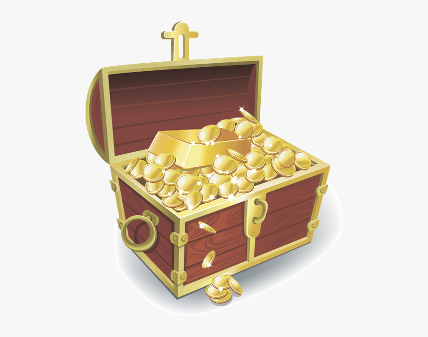 Buried Treasure Gold - Gold Bars Treasure Chest, HD Png Download