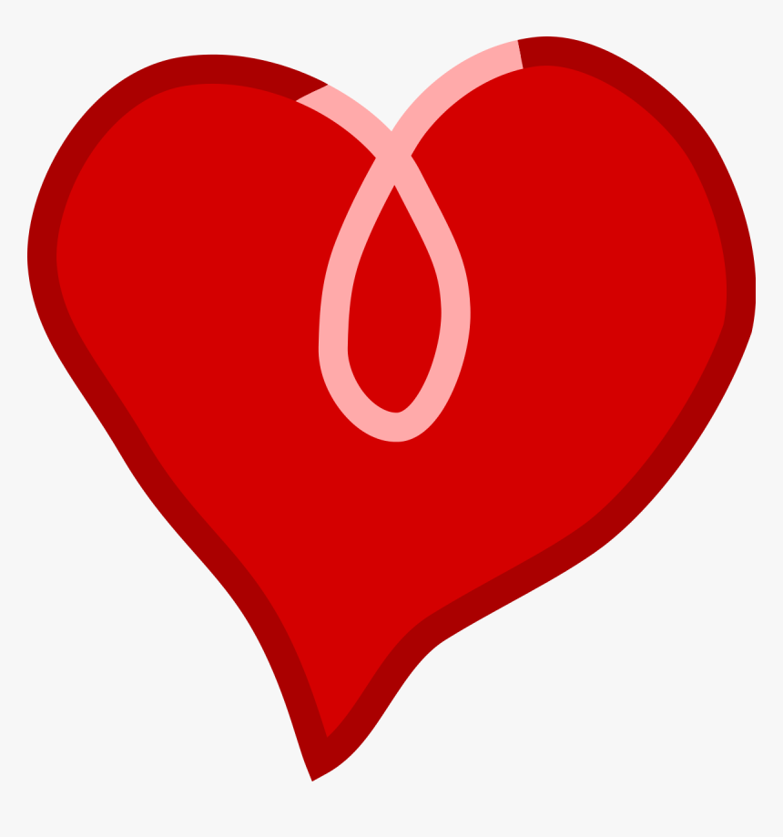Breast Cancer Ribbon Heart - Red Heart For Breast Cancer, HD Png Download