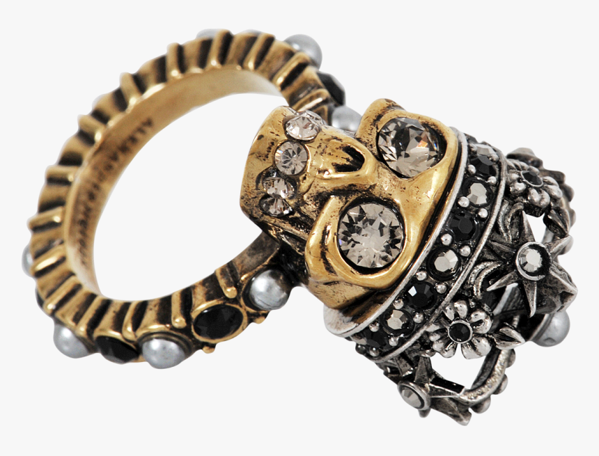 Alexander Mcqueen Skull King Ring , Png Download - Bracelet, Transparent Png