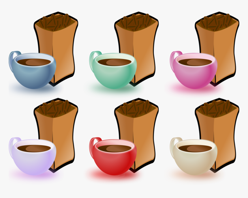 Pottery,ceramic,cup - Coffee Beans Clip Art, HD Png Download