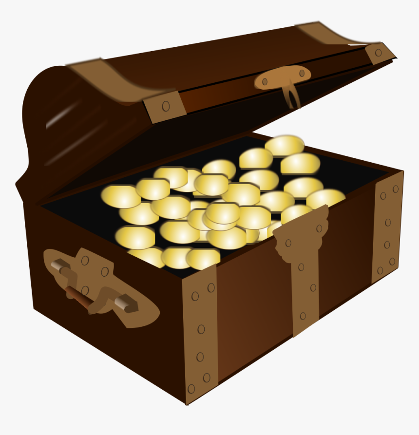 Treasure Chest With Gold Coins - Creative Common Image Treasure Chest, HD Png Download