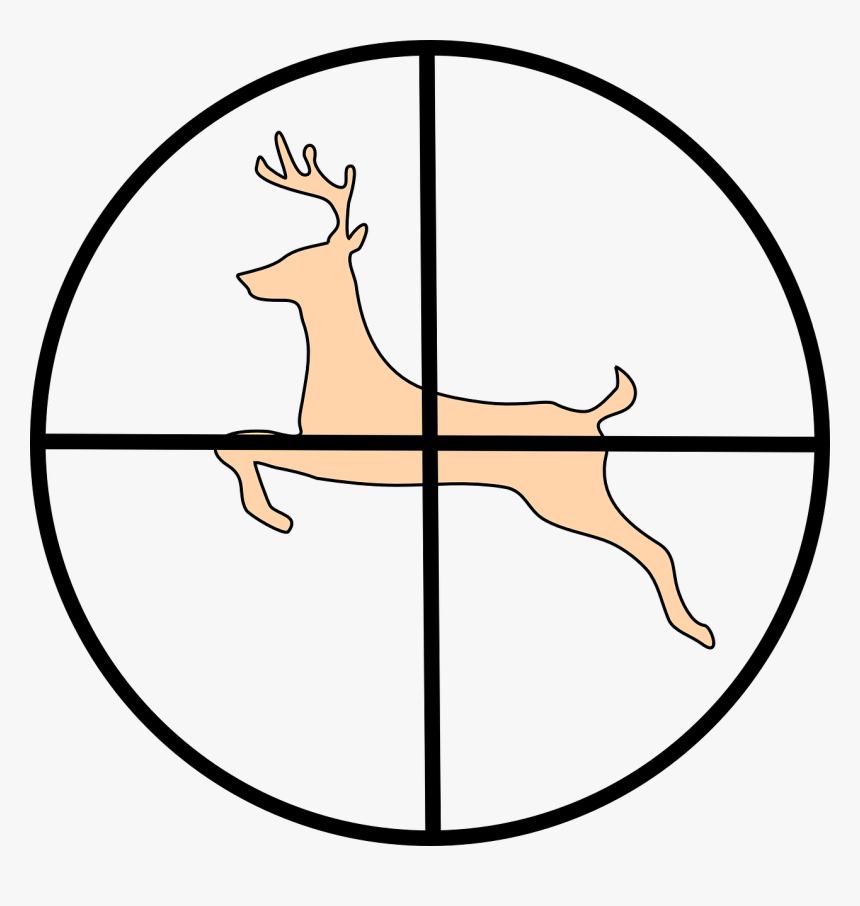 Deer Hunting Clipart Free Images - Deer Hunting Clip Art, HD Png Download