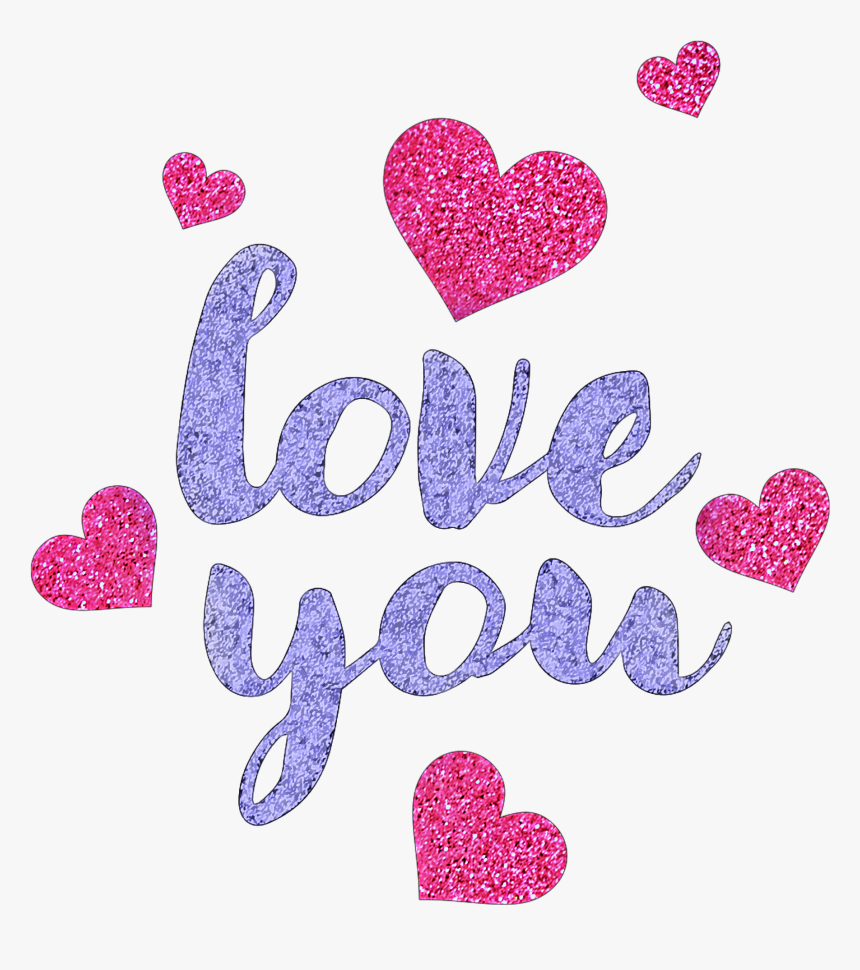 Freetoedit Ftestickers Love Loveyou Glitter Pink Words - Love You Glitter Transparent Png, Png Download