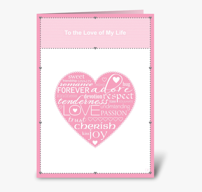 Love Words Greeting Card - Heart, HD Png Download