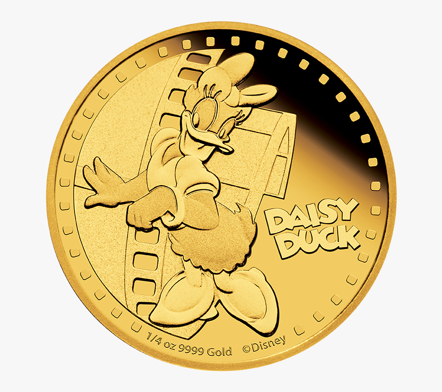 Transparent Gold Coins Png - 2014 Niue 1 Oz Daisy Duck Gold Coin, Png Download