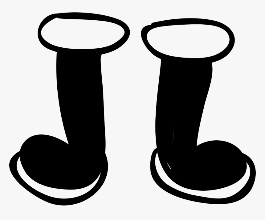 Santa Claus Boots - Santa Boots Black And White Clipart, HD Png Download