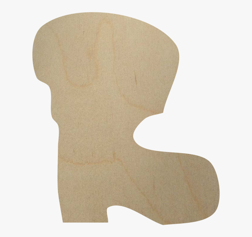 Wooden Santa Boot Shape Cutout - Sock, HD Png Download