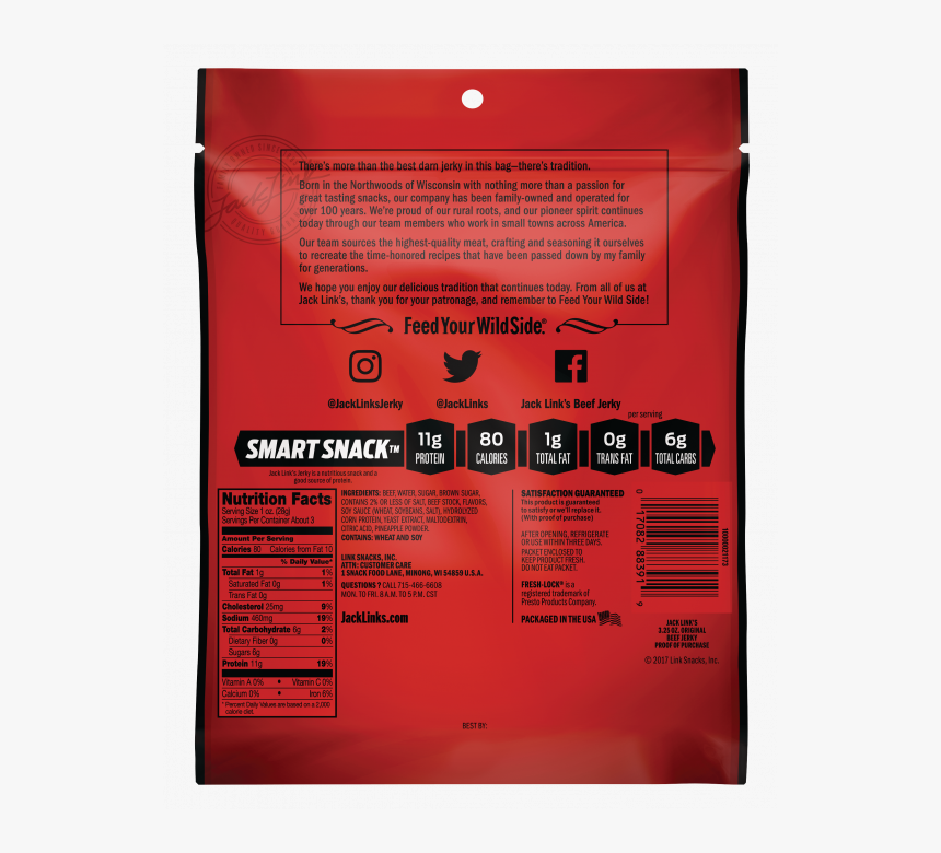 Beef Jerky Nutrition Facts Label, HD Png Download
