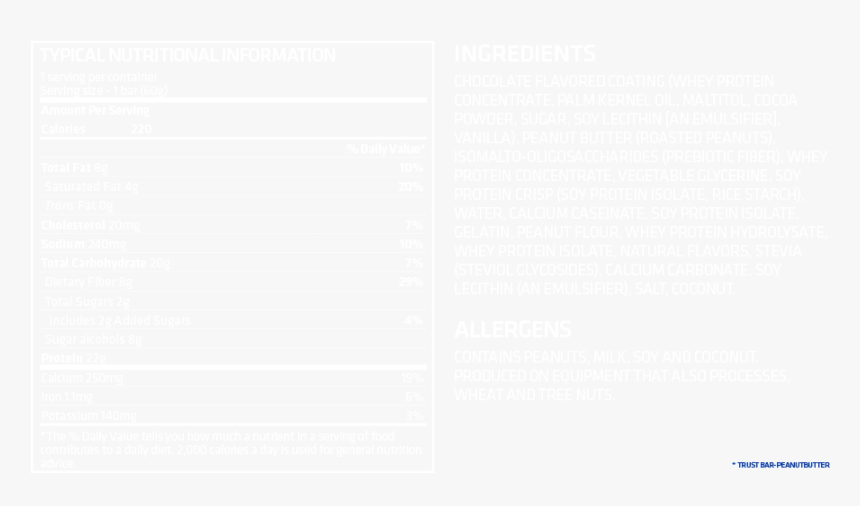 Usn Trust Protein Bars, HD Png Download