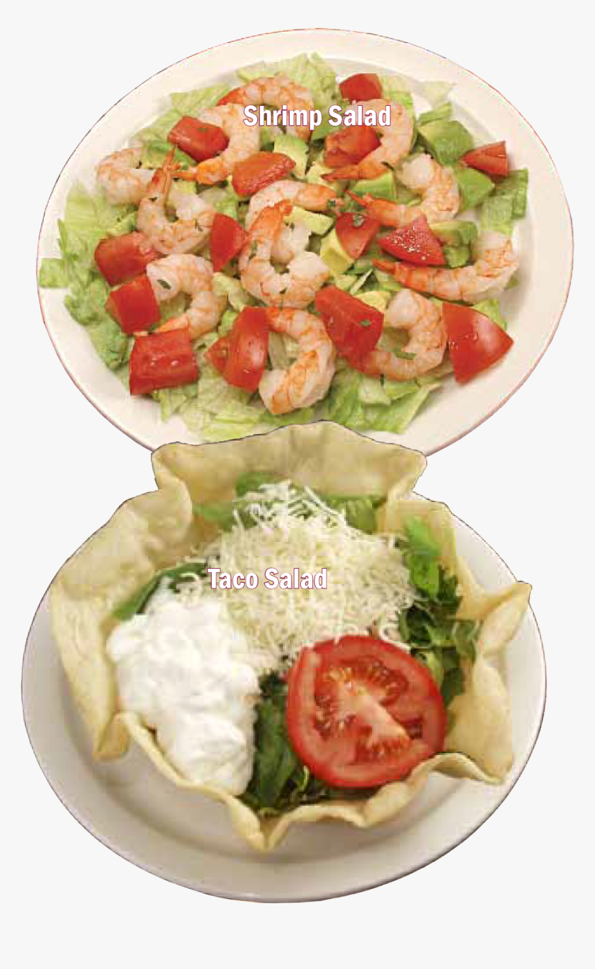 A Shrimp Salad And Taco Salad - Caesar Salad, HD Png Download