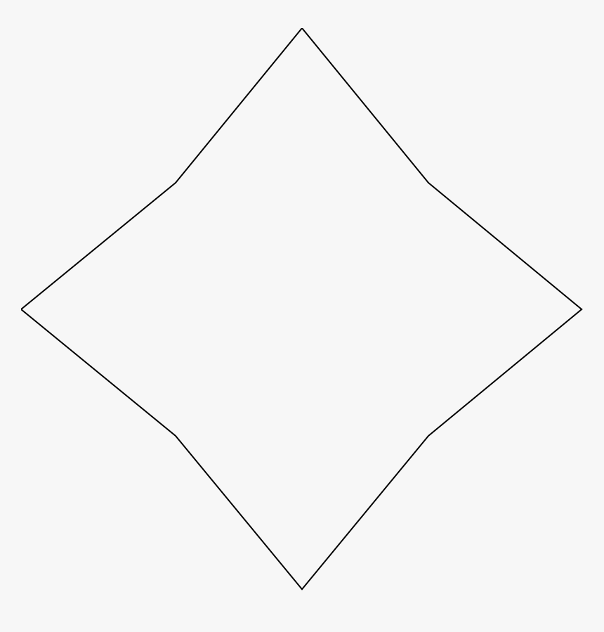 Diamond Shape Clipart Star - Diamond Shape Black And White, HD Png Download