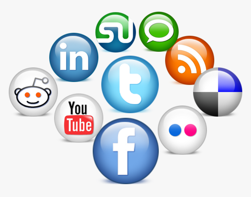 Social Media Icons - Social Icons Png In Pic Art, Transparent Png