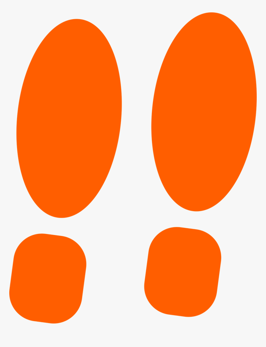 Footsteps Steps Icon Free Picture - Orange Footsteps, HD Png Download