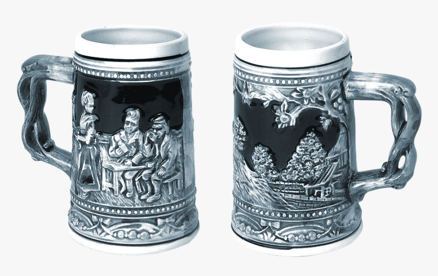Beer Mug, Chasing, Traditions, Glass, Mug, Ceramics - Metal Beer Mugs Png, Transparent Png