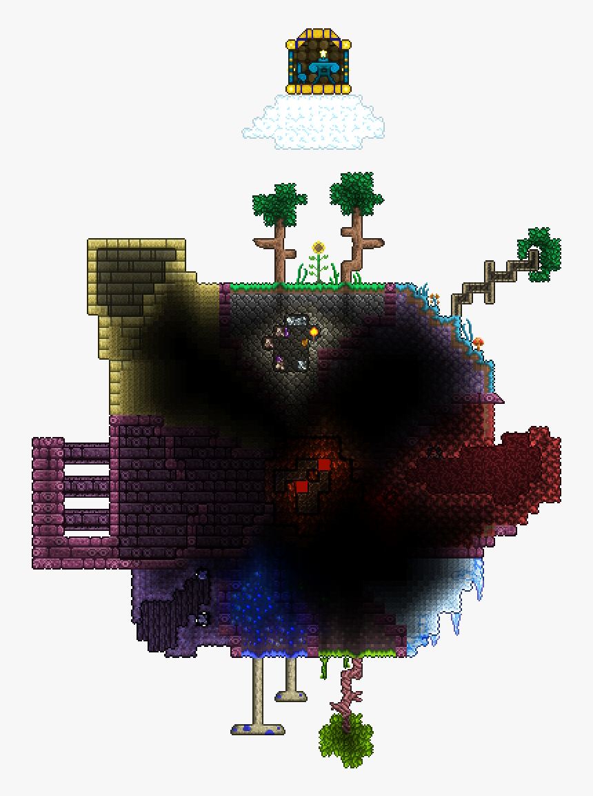 Vector Royalty Free Download Wip Mini World I Made - Tree, HD Png Download