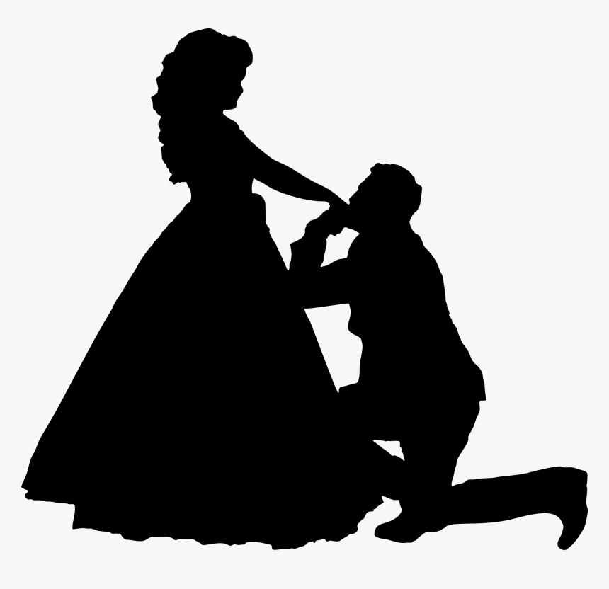 Woman Female Clip Art - Man On One Knee Proposing, HD Png Download