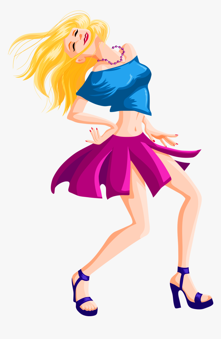 Dancing Girl Vector Png Transparent Image - Animated Dancing Girl Png, Png Download