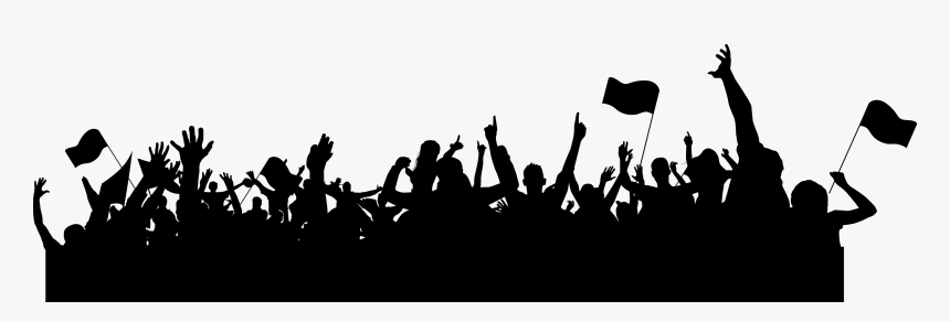 Picture Royalty Free Sports Crowd Png - Sport Supporters Silhouettes Png, Transparent Png