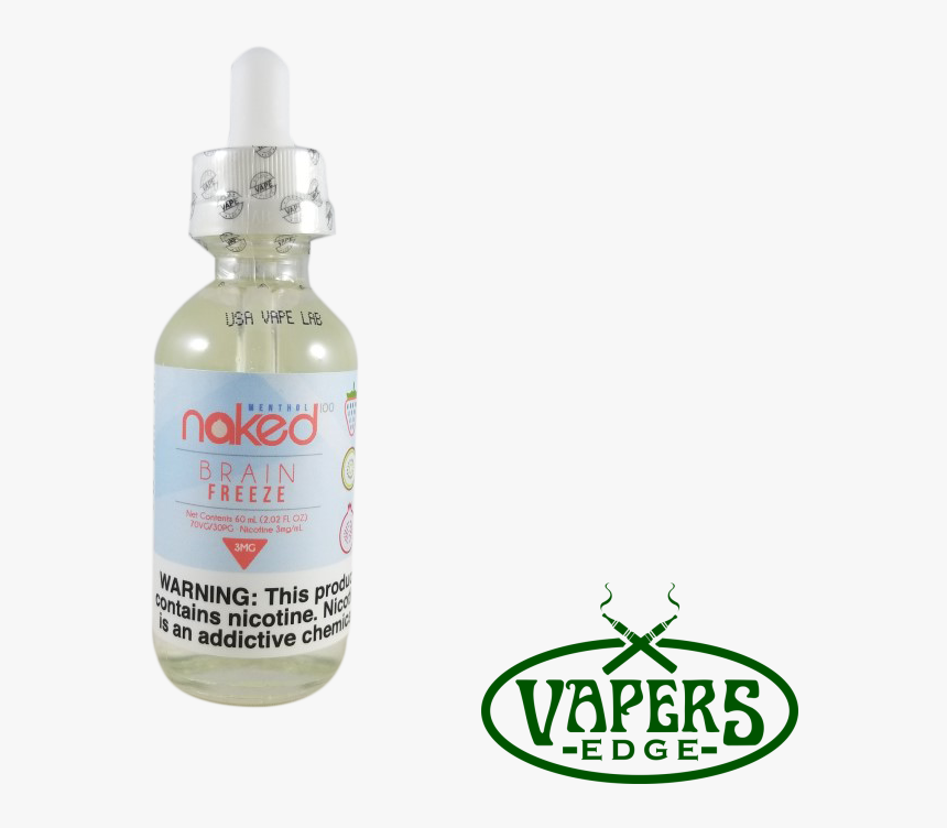 Brain Freeze By Naked 100 Eliquid - Glass Bottle, HD Png Download
