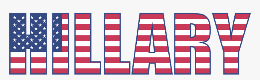 Hillary, Clinton, Presidential, President, Elect - Name With American Flag, HD Png Download