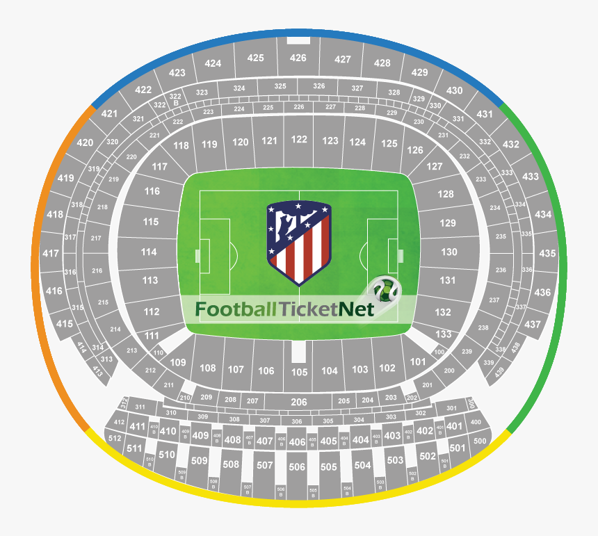 Wanda Metropolitano Seating Map, HD Png Download
