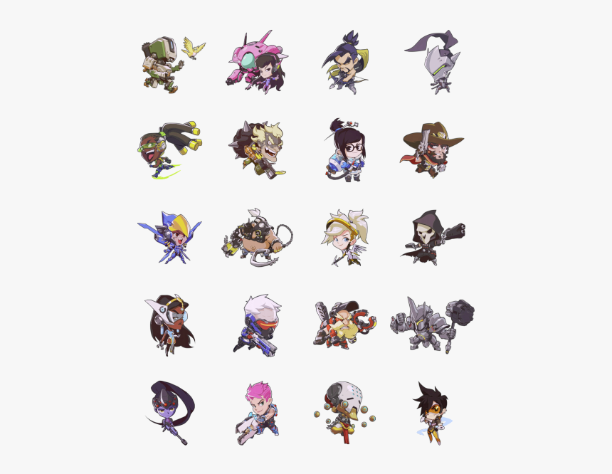 Overwatch Sprays Png - Overwatch Chibis, Transparent Png