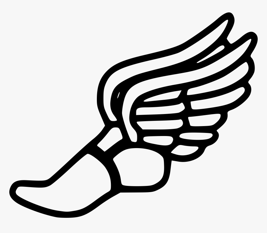 Free Winged Foot Tshirt - Track Shoe Clipart, HD Png Download