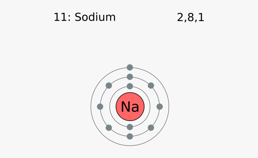 548px-electron Shell 011 Sodium - Electron Shell Of Sodium, HD Png Download