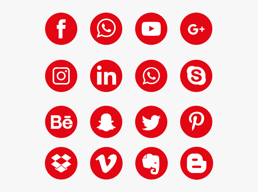 Redes Sociales Png Icons - Transparent Background White Social Media Icons Png, Png Download