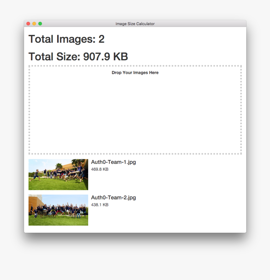Image Size Calculator App Angular2 Electron Electron Drag And Drop