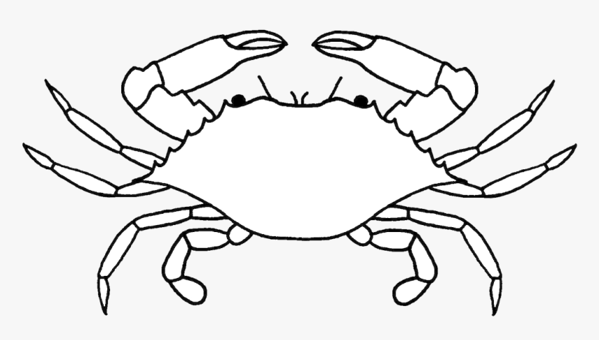Crab Black And White Legs - Crab Black And White, HD Png Download