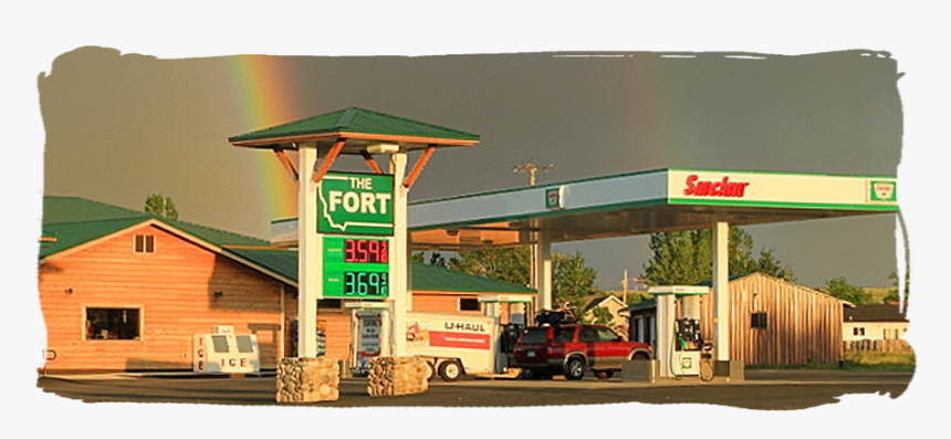 Clip Art Rainbow Gas Station - Filling Station, HD Png Download