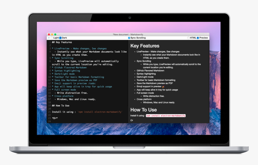 Electron Markdown Editor, HD Png Download