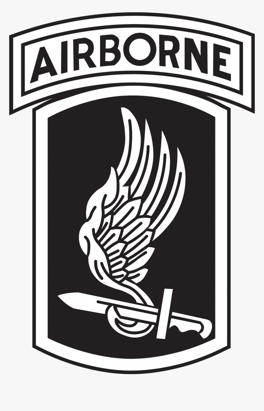 173rd Airborne Brigade - 173rd Airborne Insignia Black And White, HD Png Download
