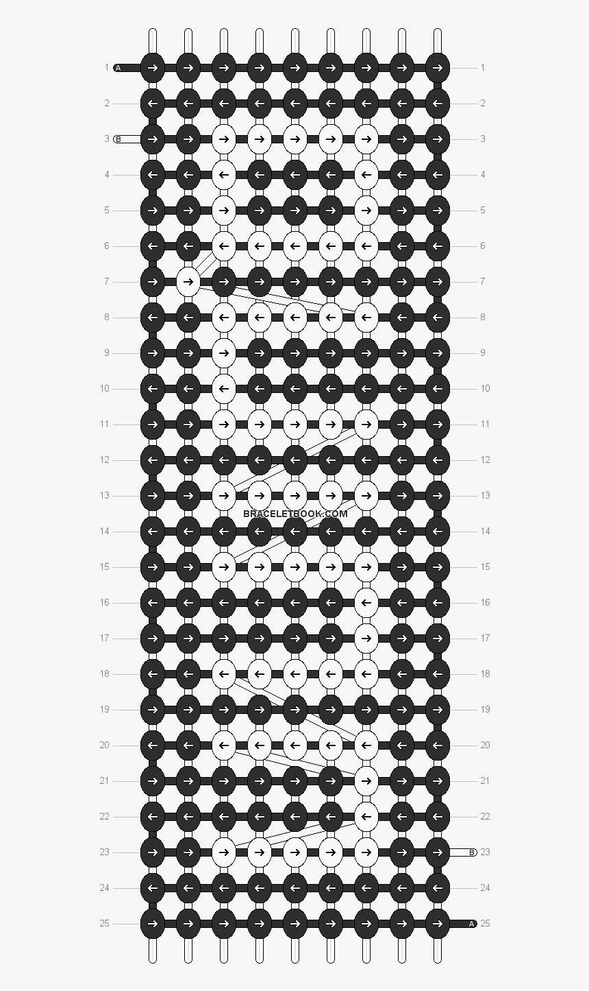 Alpha Pattern - Diagonal Friendship Bracelet Pattern, HD Png Download